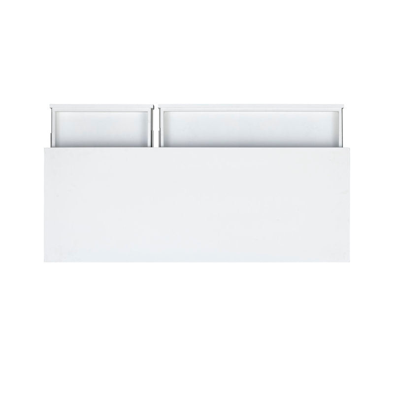 Bureau blanc avec rangement latéral