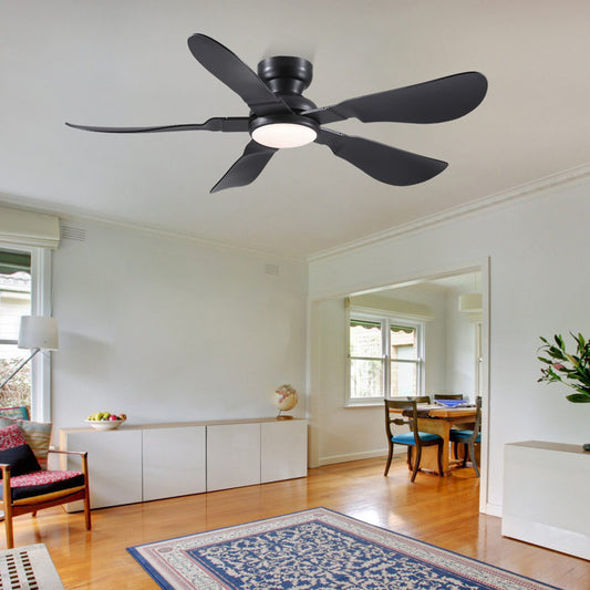 Ventilateur de plafond encastré de 52 pouces avec lumière et télécommande