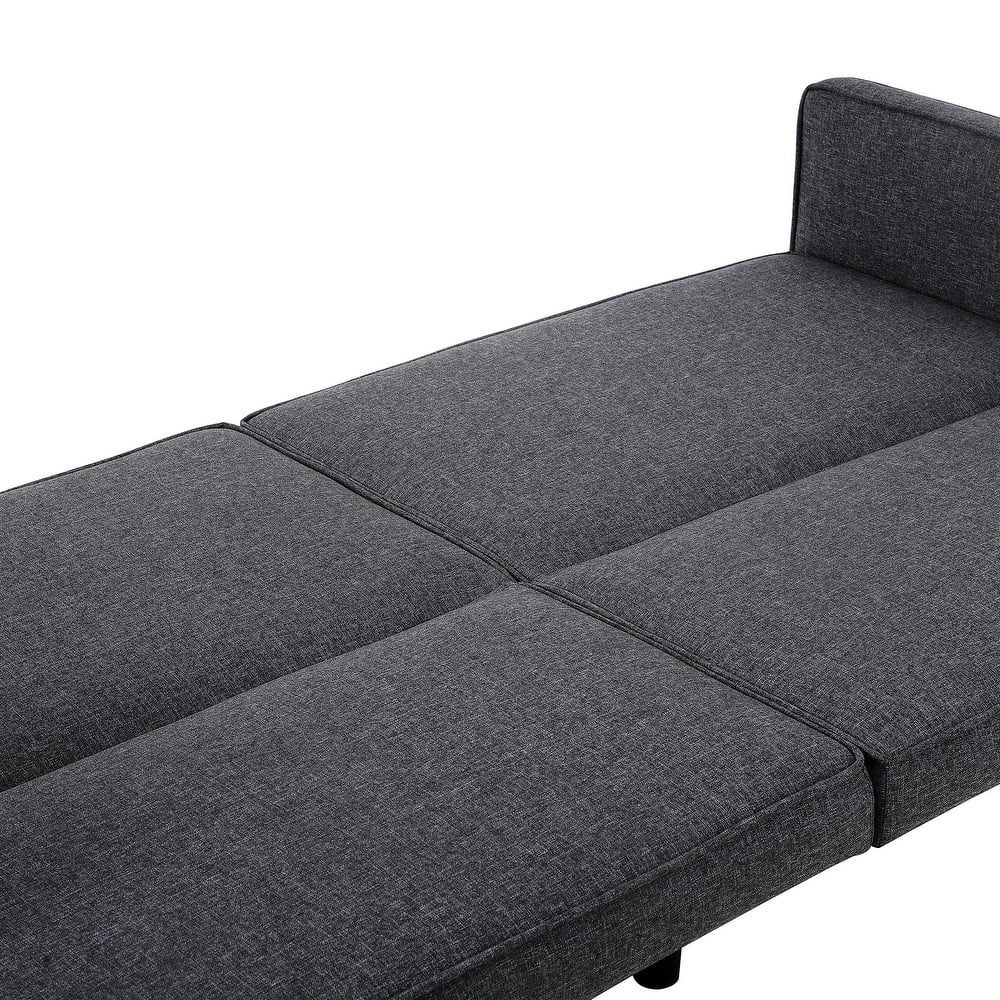 Canapé-lit futon convertible d'angle, canapé-lit deux places avec pieds fuselés pour salon, bureau, chambre d'étudiant, bureau
