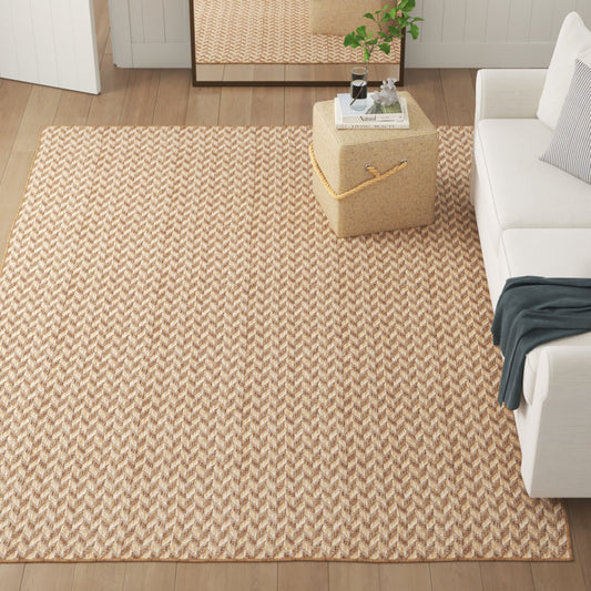 Tapis d'intérieur/extérieur marron/marron clair Malaya 2,90 m x 3,65 m
