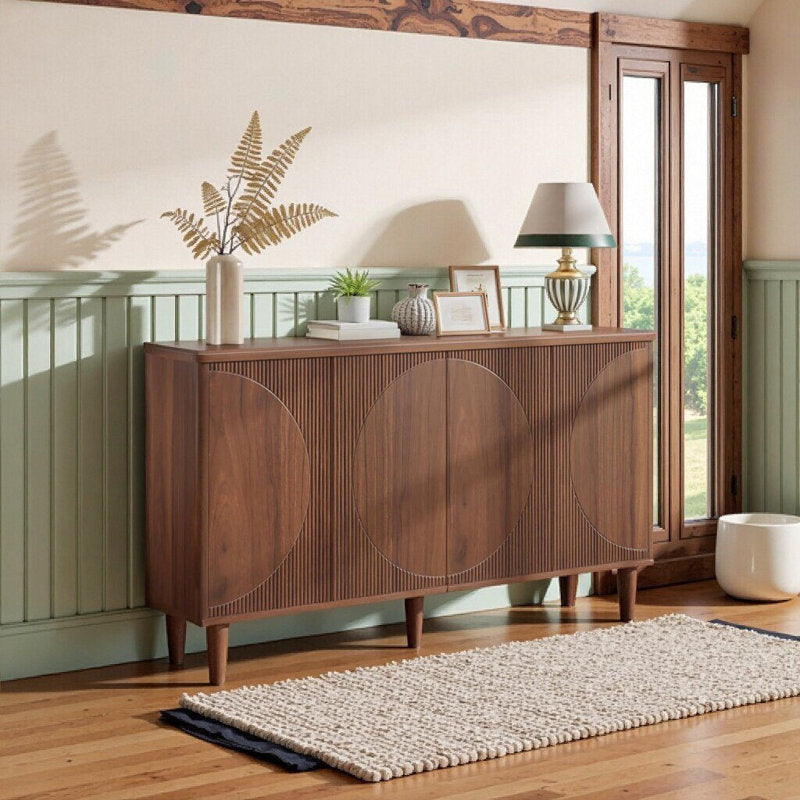 Mango Minimalist Modern Sideboard Buffet 59.4 Inches