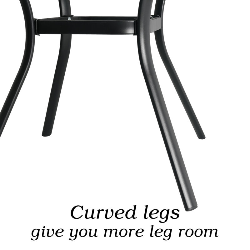 Table d'extérieur noire Omraj 40 L x 40 l 
