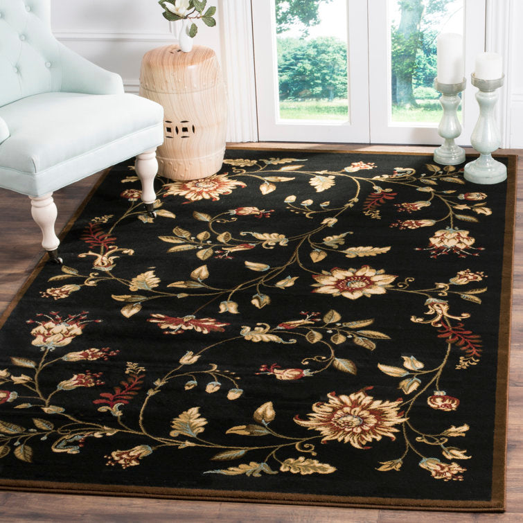 Tapis Carolane noir 2,67 m x 3,66 m