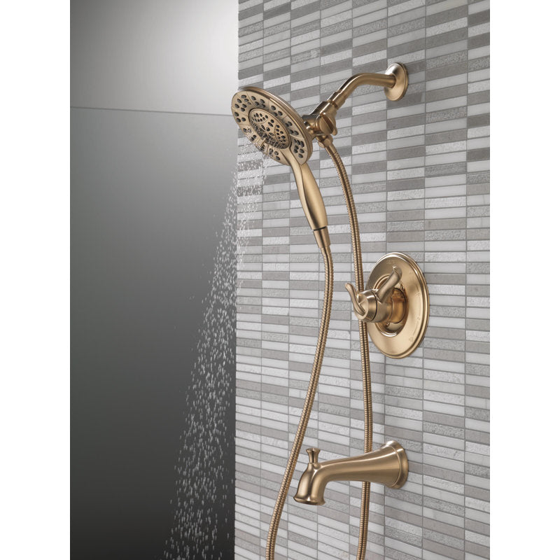 Ensemble de robinetterie de baignoire-douche à double fonction Linden série 17, kit de garniture de poignée de douche In2ition