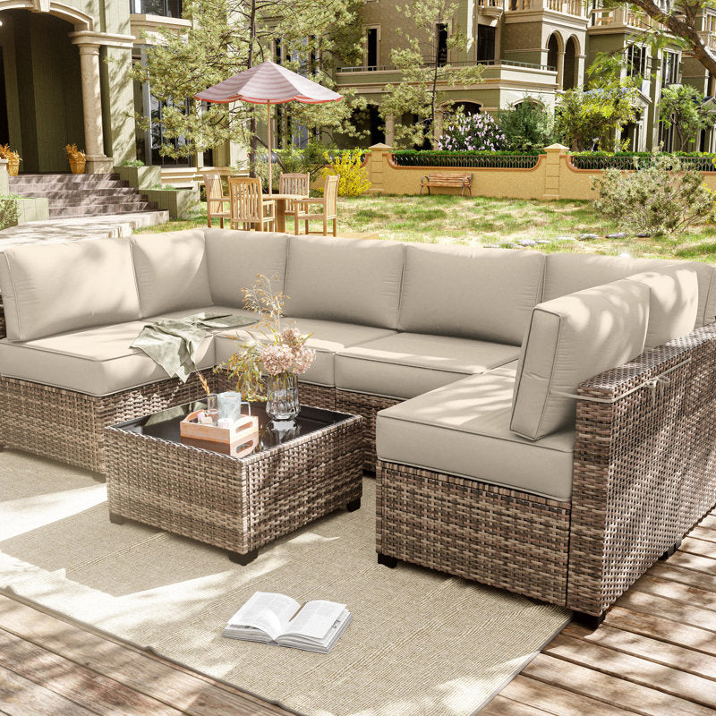 Housse de coussin pour ensemble de 14 pièces pour salon de jardin (housses uniquement)
