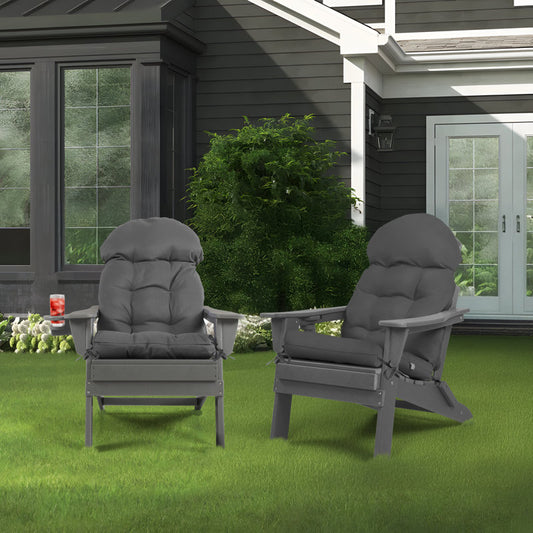 2 coussins pour siège et dossier de chaise Adirondack d'extérieur