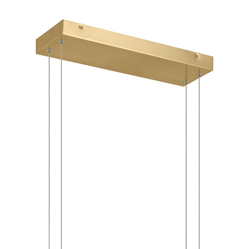 Lustre rectangulaire LED Crelin 3 lumières (doré)