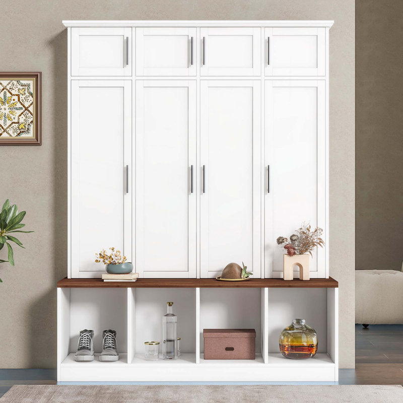 Porte-manteau avec plusieurs espaces de rangement (sans boîte)