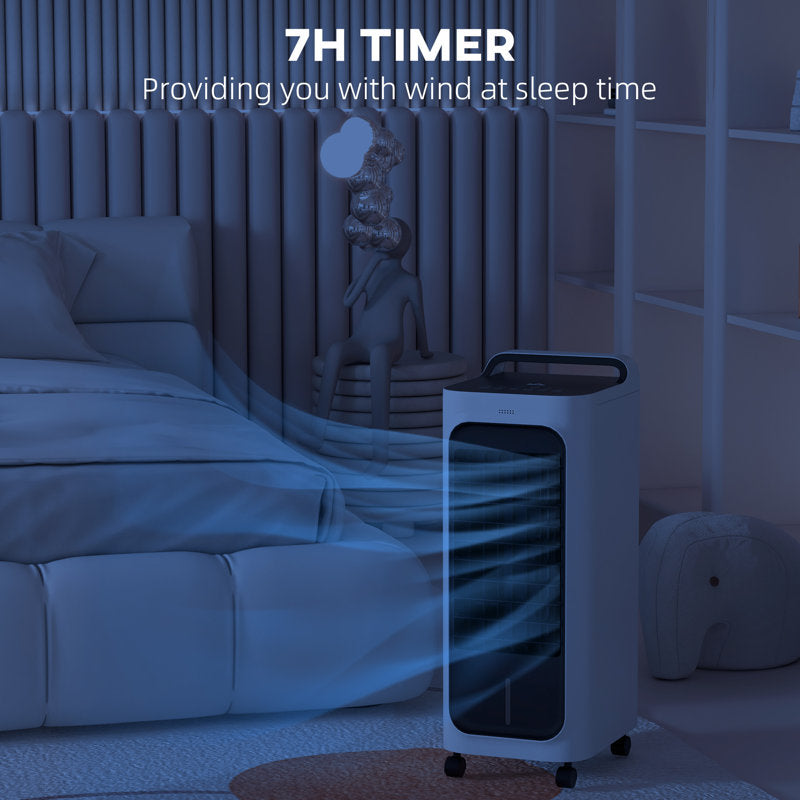 Climatiseurs portables sans fenêtre avec télécommande, rafraîchisseur d'air évaporatif 3 en 1, oscillation à 90°, minuterie, rafraîchisseur d'air par évaporation pour l'intérieur