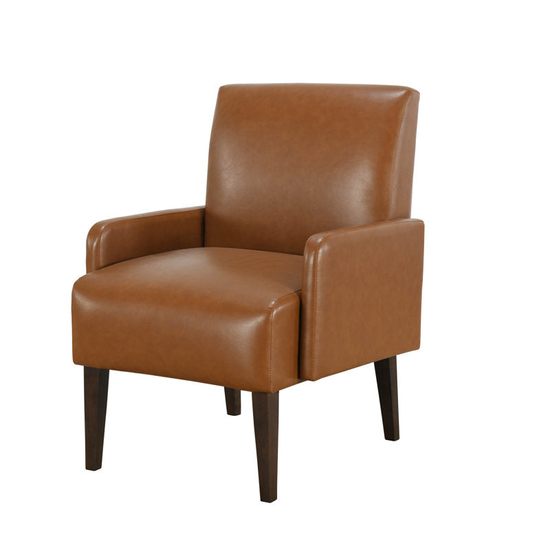 Fauteuil Encian en cuir végétalien MARRON 