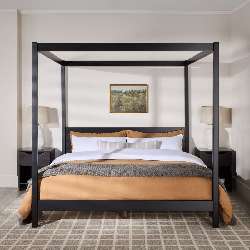 Hanhalyn Solid Wood Canopy Bed