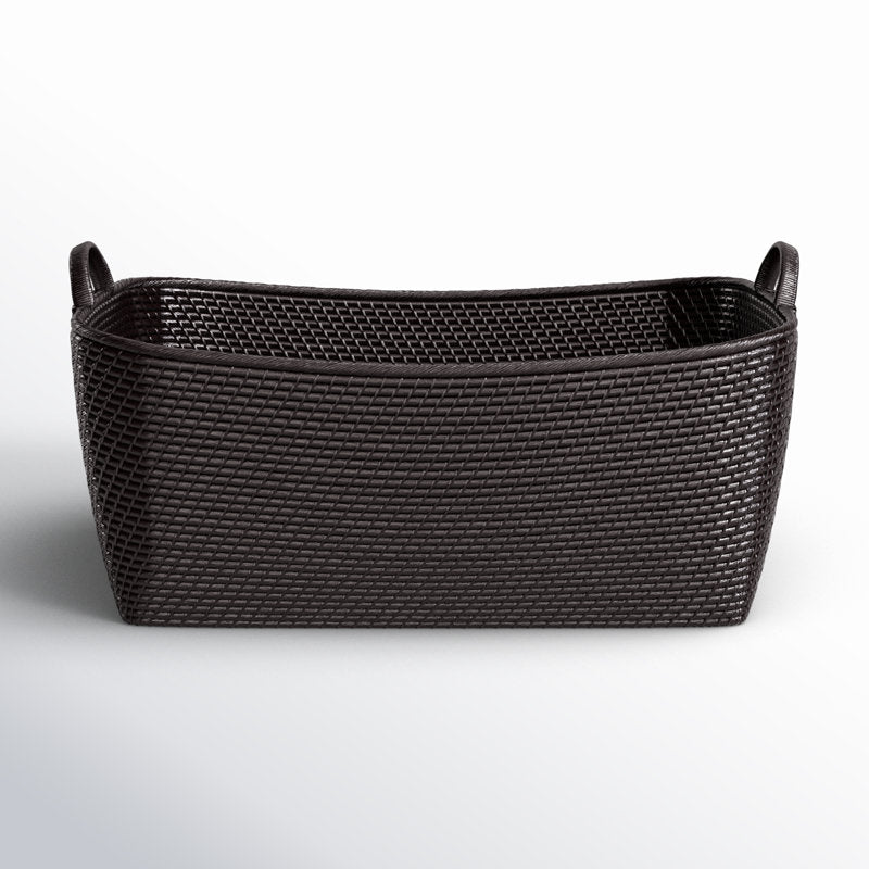 Panier en rotin noir Thelma
 H 14 po xl 31 po x P 25 po