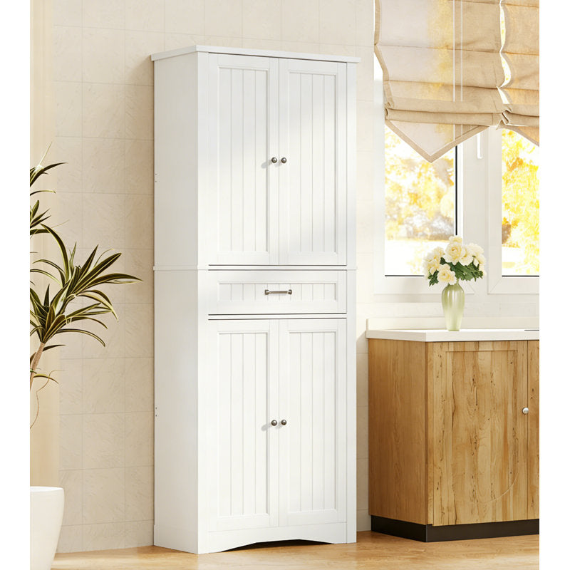 Garde-manger de cuisine moderne Orys 70,8 po, couleur blanche