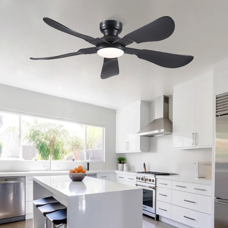 52-inch recessed ceiling fan with light and remote control