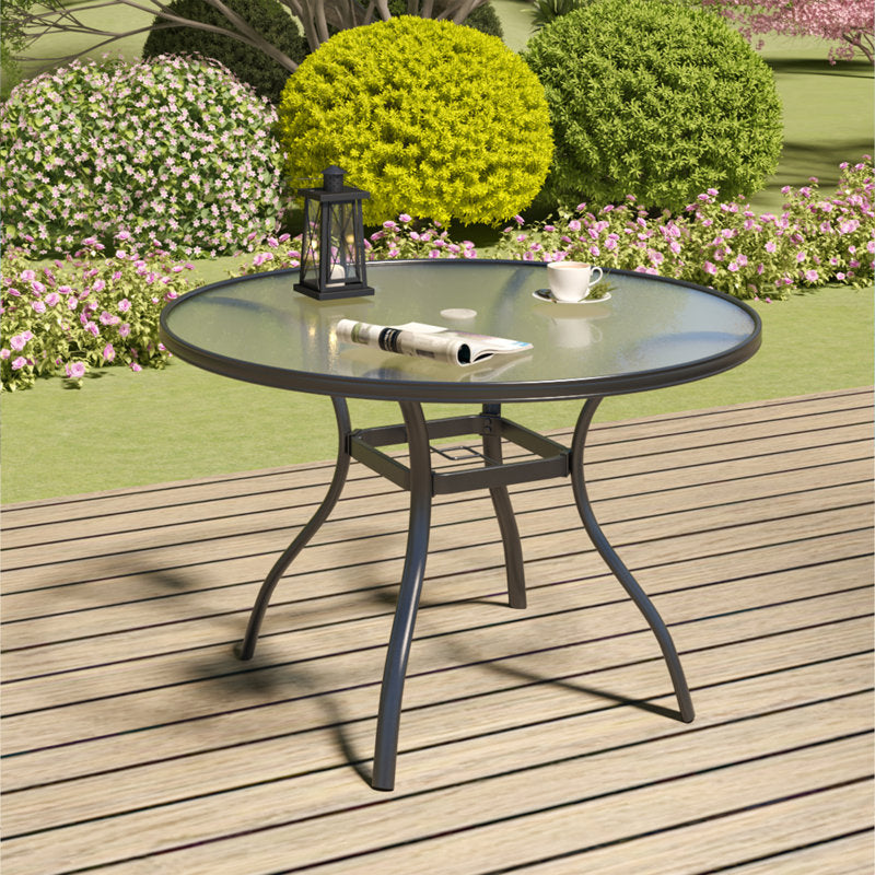 Table d'extérieur noire Omraj 40 L x 40 l 
