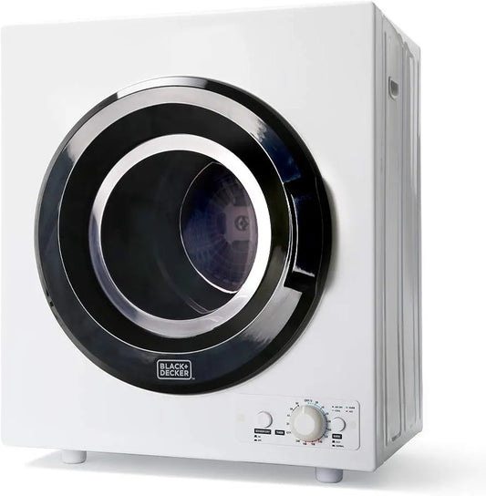 Sèche-linge compact Black+Decker pour prise murale standard, petit, 4 programmes, capacité de séchage 6 kg