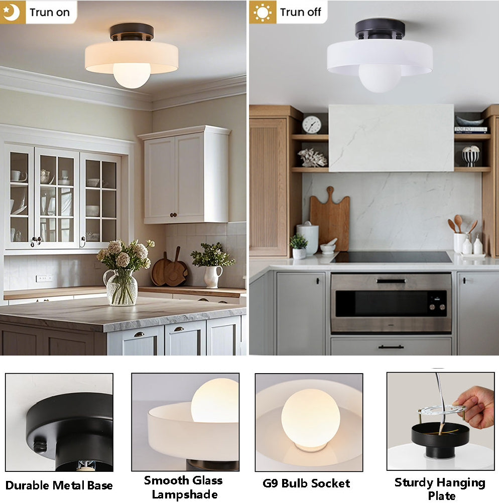 Mid-Century Retro Glass Ceiling Light