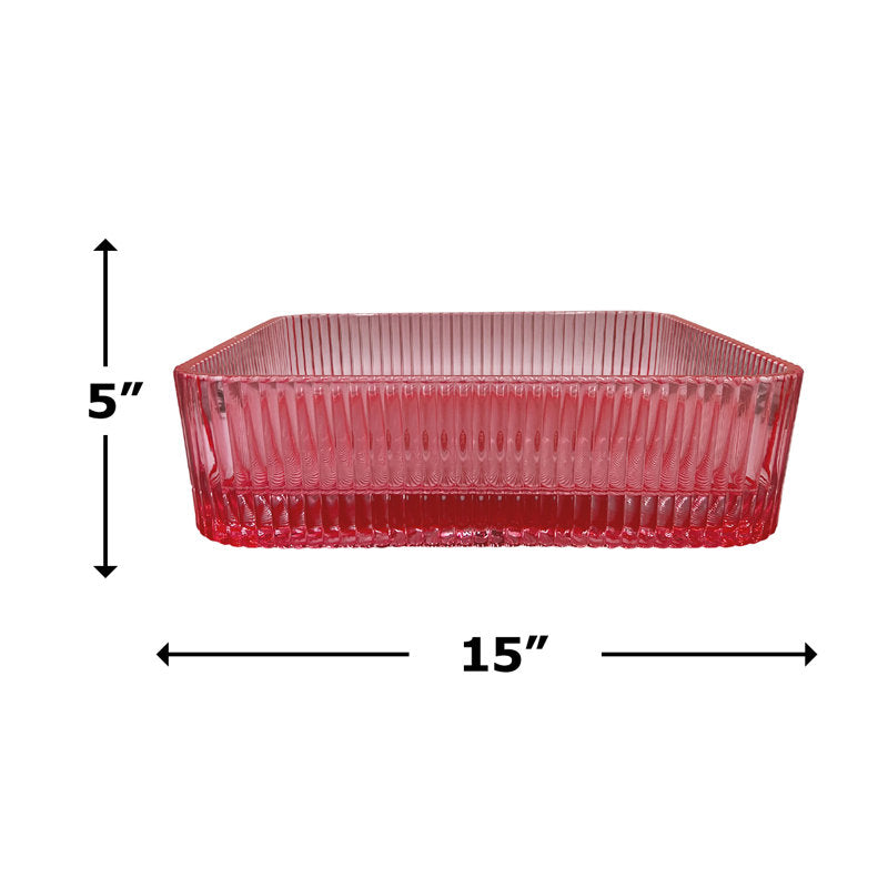 15" Square Tempered Glass Bathroom Sink