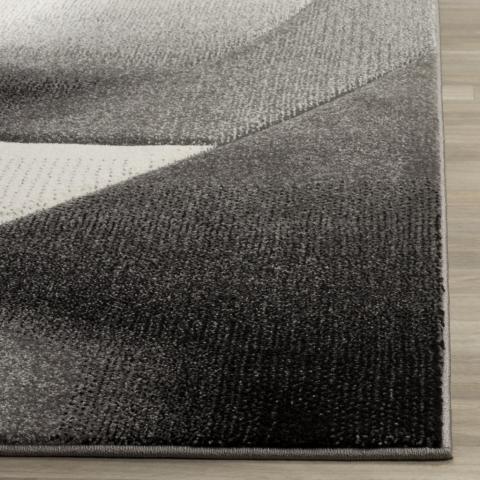 Courtyard indoor outdoor rug black grey 8'x10'