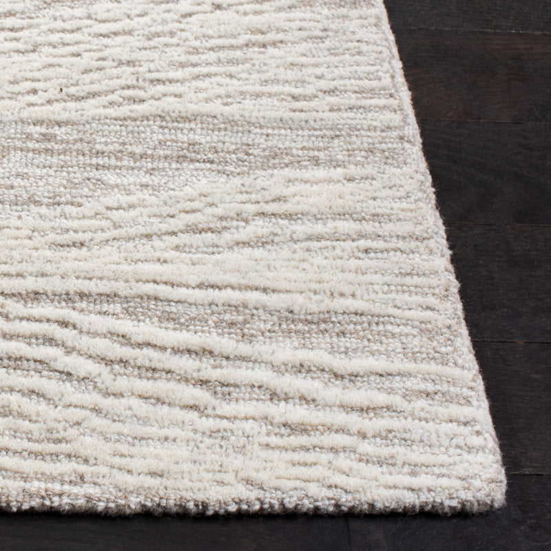 Tapis abstrait Aldwell en laine et coton indiens tuftés à la main avec latex, 3 m x 4,25 m