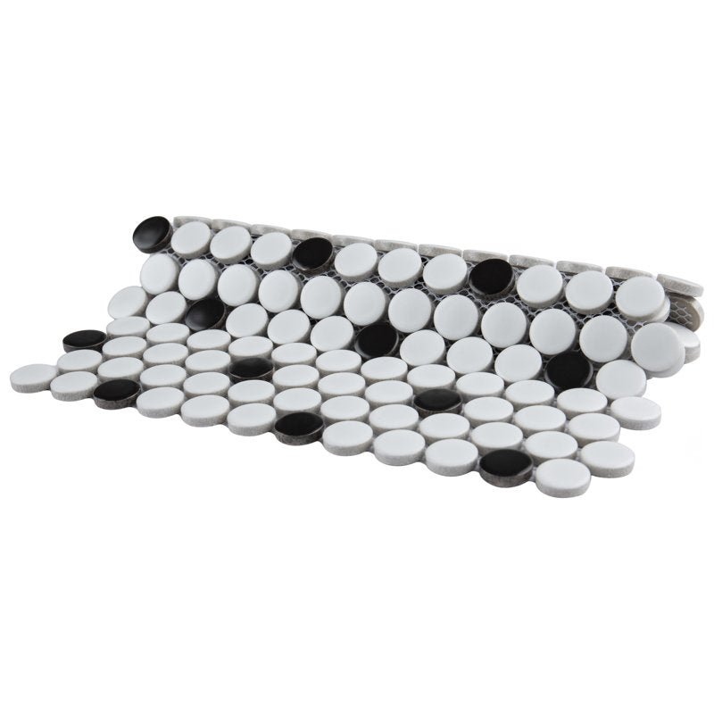 Carreaux de mosaïque en porcelaine Metro Penny 0,74 po x 0,74 po pour murs et sols