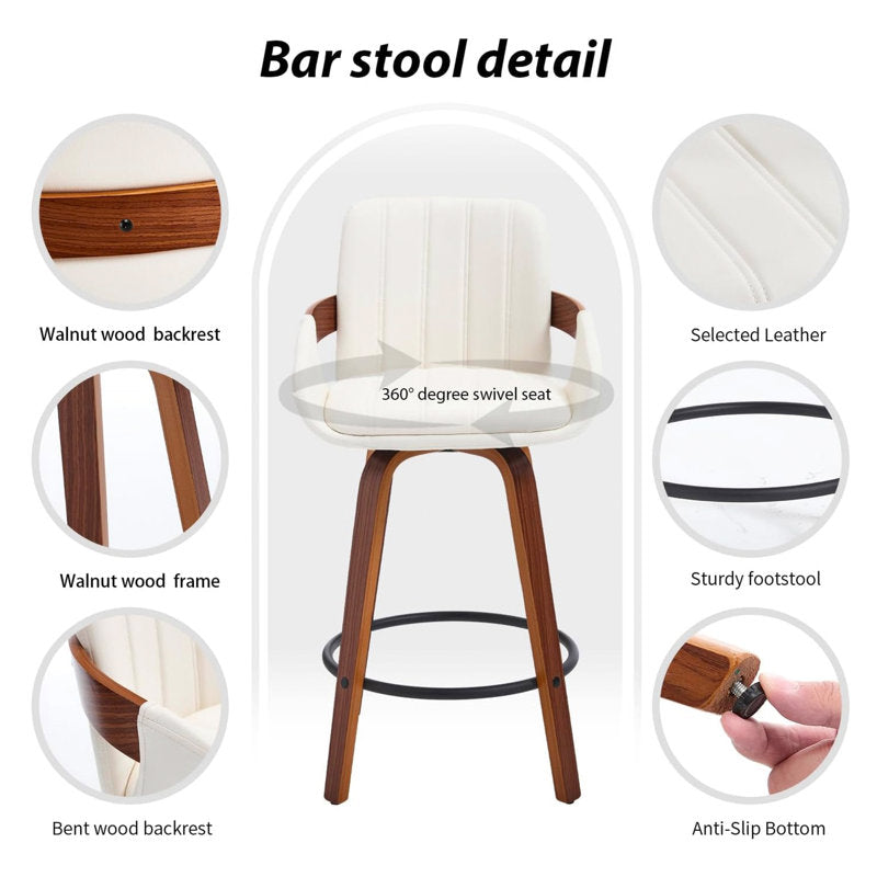 Swivel bar and counter stool (Set of 2)