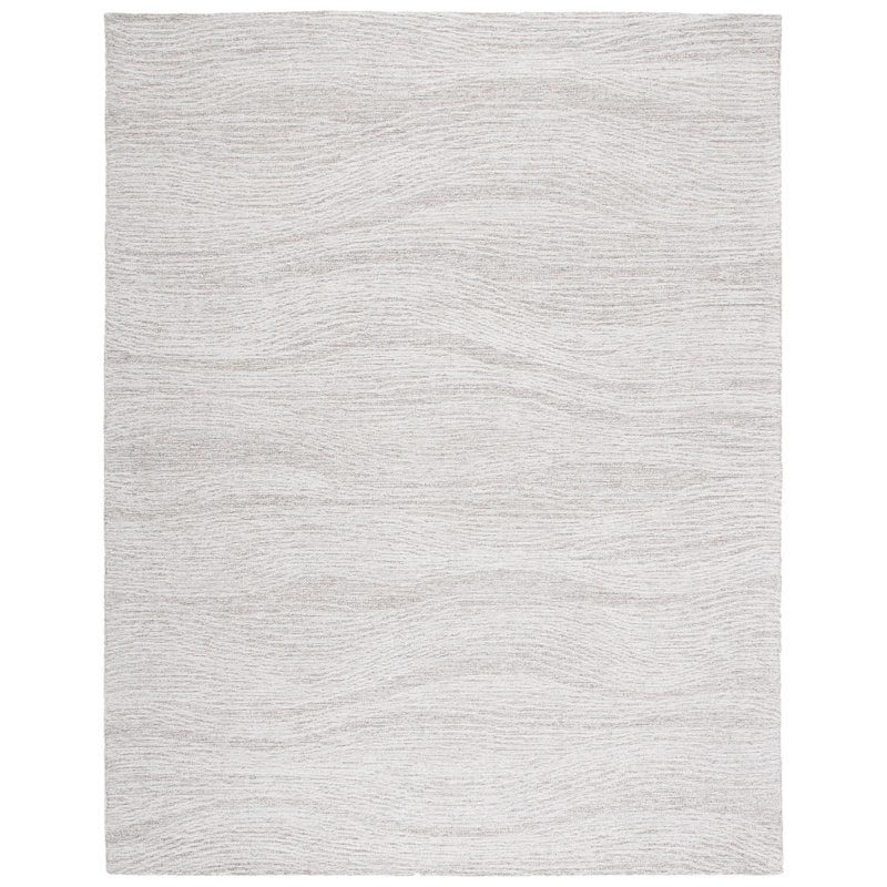 Tapis abstrait Aldwell en laine et coton indiens tuftés à la main avec latex, 3 m x 4,25 m
