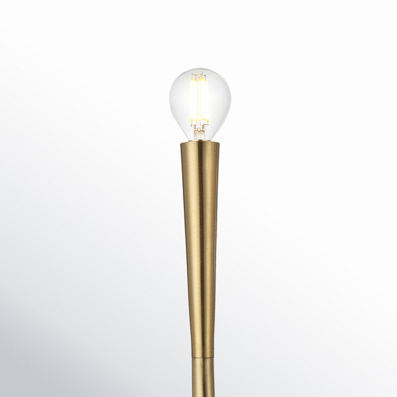 Lustre classique traditionnel doré Catalena à 6 lumières, intensité variable