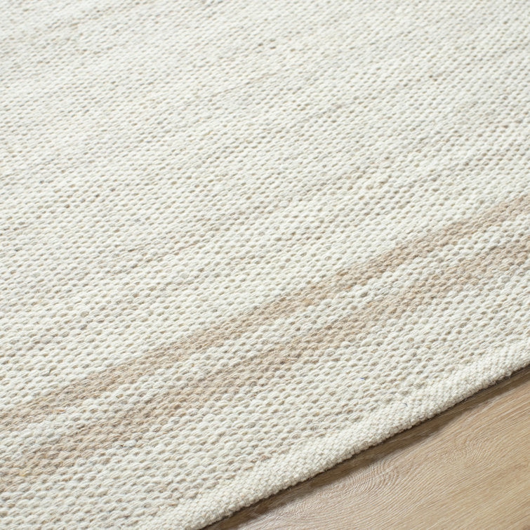 Tapis géométrique en laine Lavande, coloris ivoire/beige, 152 cm x 229 cm