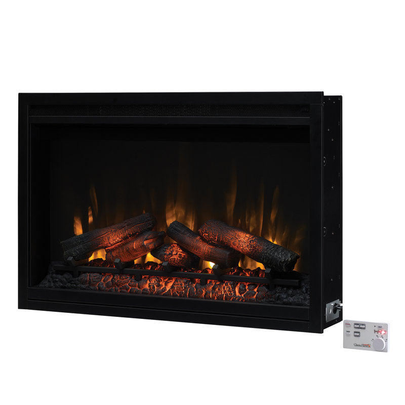 Biskoupky 36'' W Black Electric Fireplace Insert