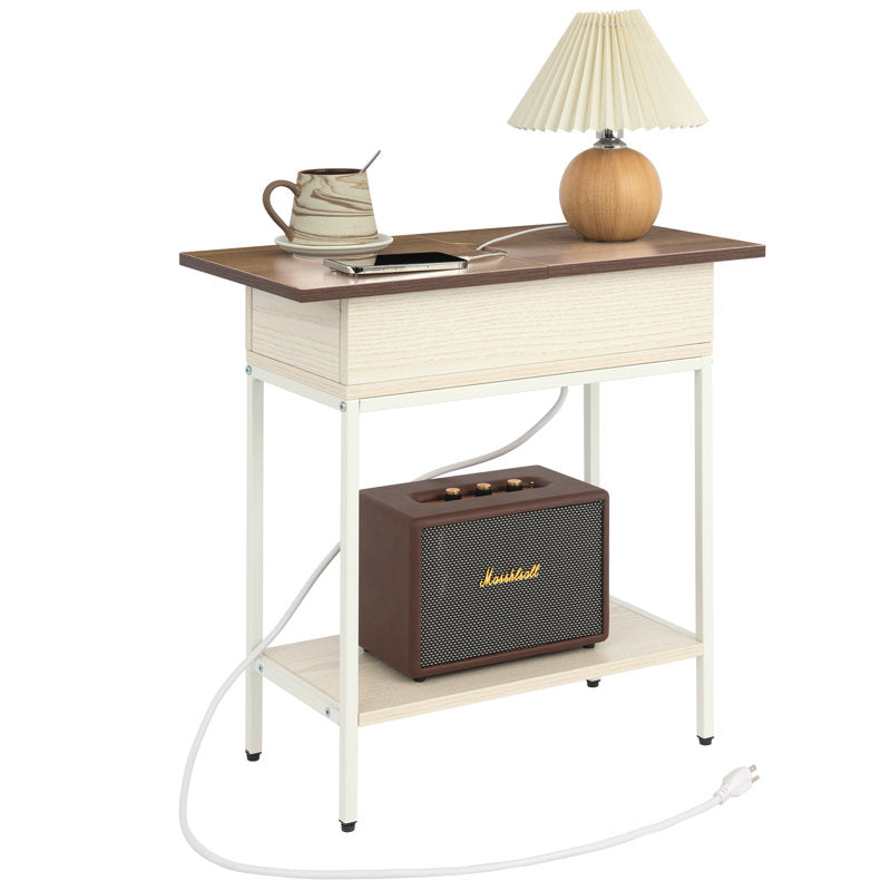Table d'appoint Biyanca avec prise électrique