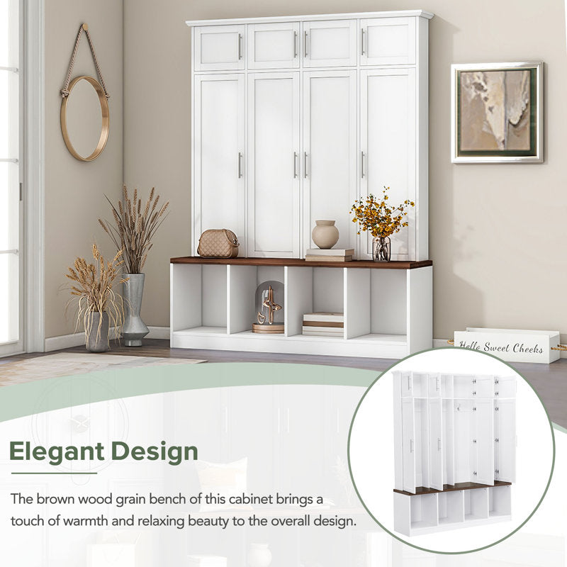 Porte-manteau avec plusieurs espaces de rangement (sans boîte)