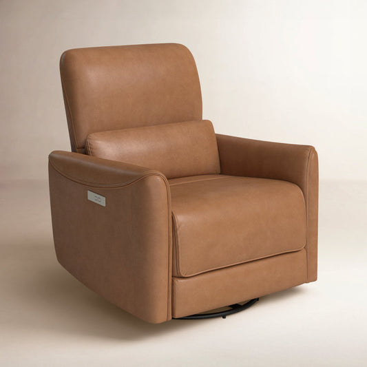 Sant Electric Swivel Recliner Chair in Genuine Leather