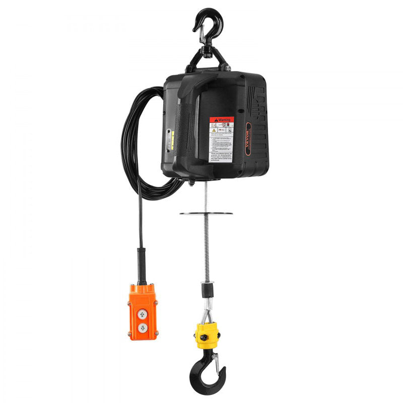 Treuil de levage électrique 3 en 1, grue portative de 1500 W (1100 lb), 110 V/120 V, hauteur de levage de 7 m (22,9 pi), vitesse de 4 m/min (13 pi/min), avec commandes manuelle, filaire et sans fil, protection contre les surcharges.