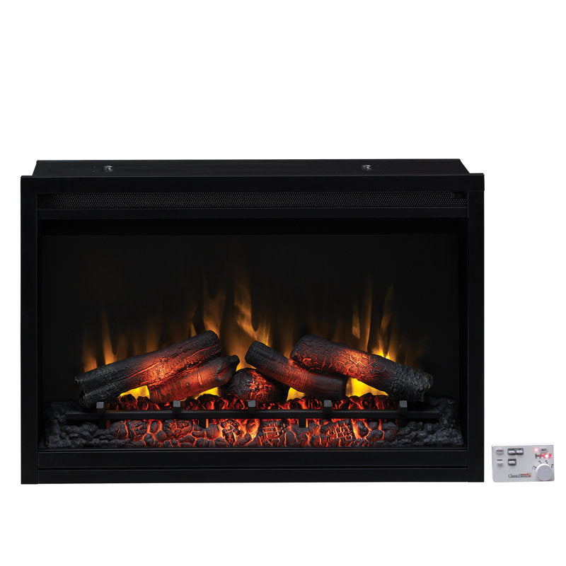 Biskoupky 36'' W Black Electric Fireplace Insert