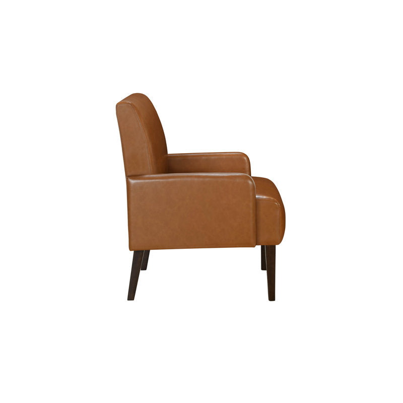 Fauteuil Encian en cuir végétalien MARRON 