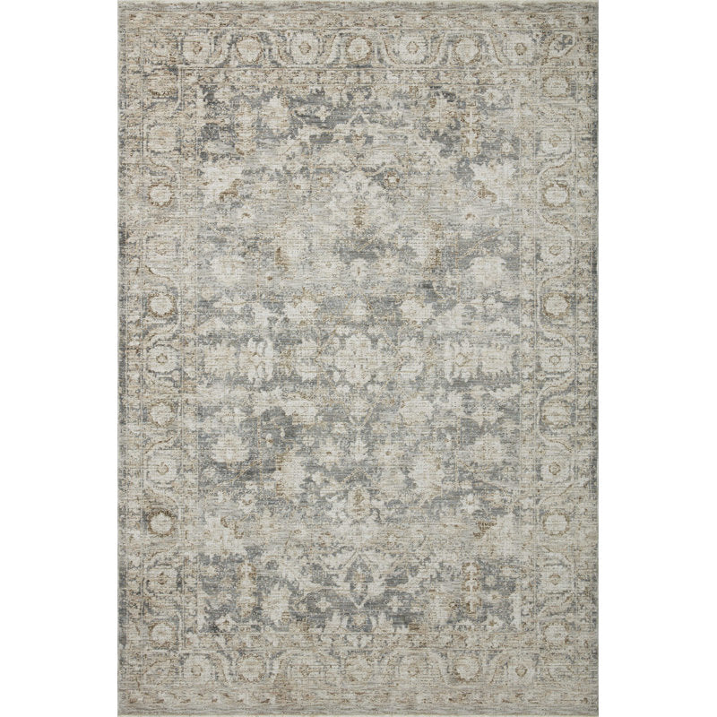 Amber Lewis x Loloi Honora Slate / Beige Area Rug  7'10" x10'