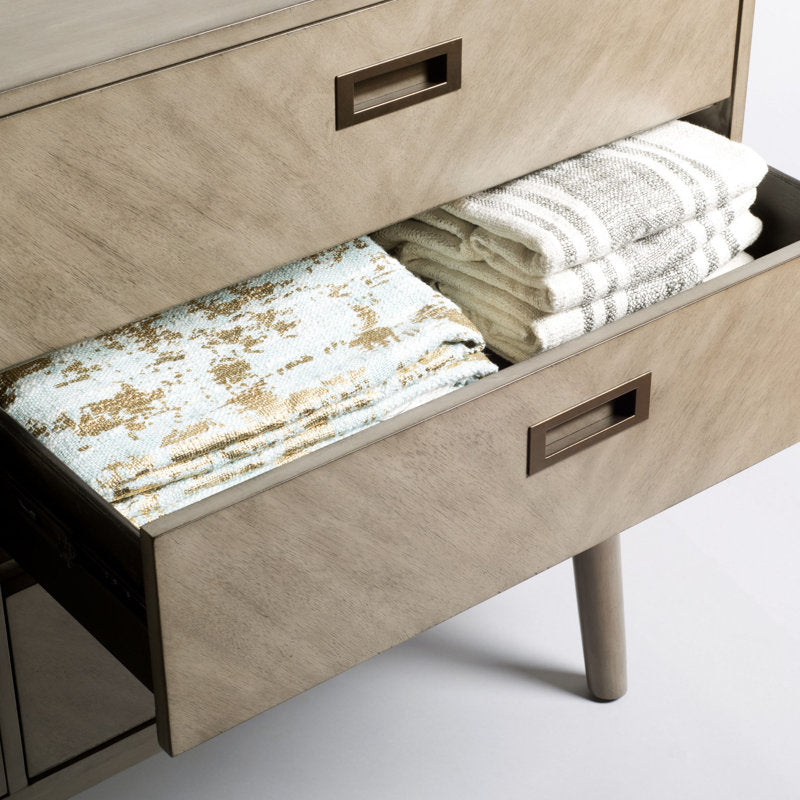 Commode double 6 tiroirs l 56 po Lykke