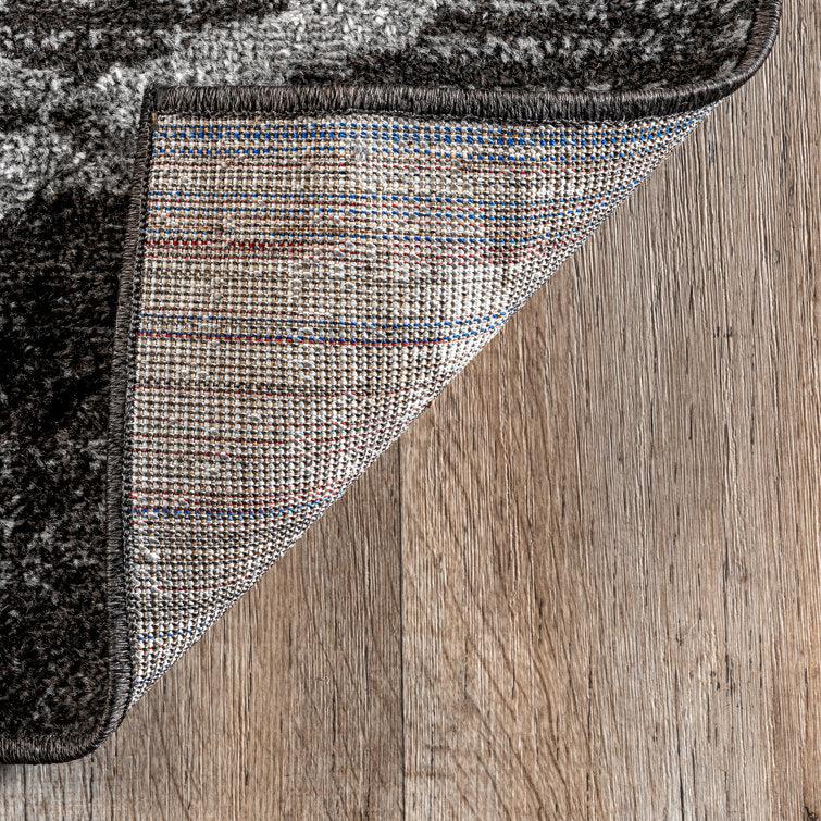 Amiia Contemporary Abstract Accent Rug for Living Room Bedroom Dining Room Entryway Kitchen, Charcoal/Grey 4x6