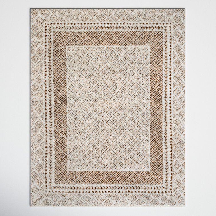 Calvo Machine Woven Oriental Brown Area Rug 7'10" x 10'