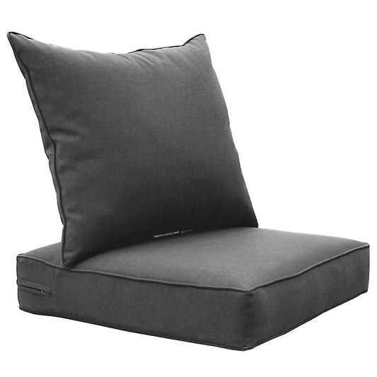 Set of outdoor/indoor chair cushions, deep patio seat replacement cushions