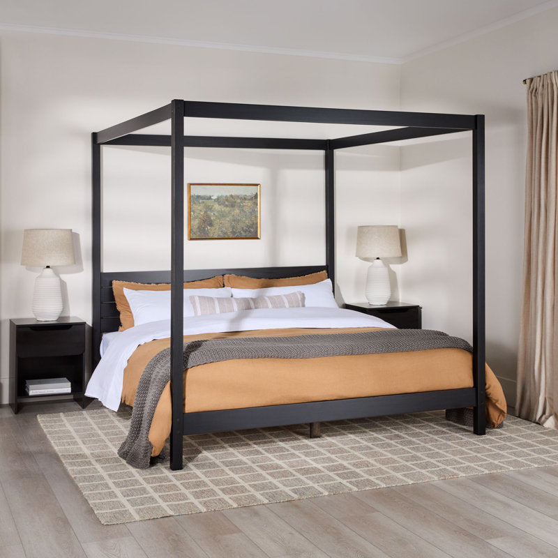 Hanhalyn Solid Wood Canopy Bed