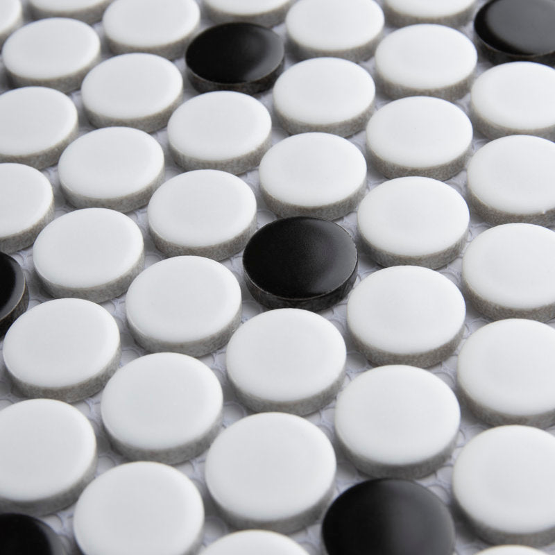 Carreaux de mosaïque en porcelaine Metro Penny 0,74 po x 0,74 po pour murs et sols