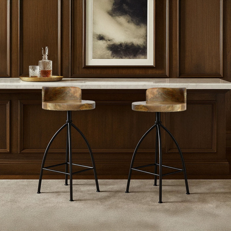 Tabouret de bar Kohlmeier style industriel avec siège pivotant réglable (boîte ouverte) seulement 1 