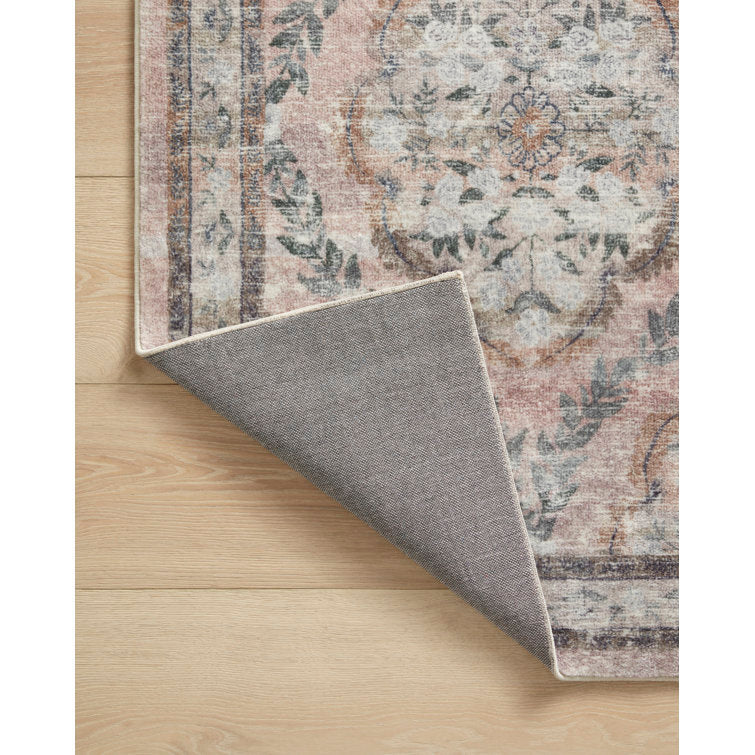 Tapis Rifle Paper Co. x Loloi Courtyard Blush 229 cm x 290 cm