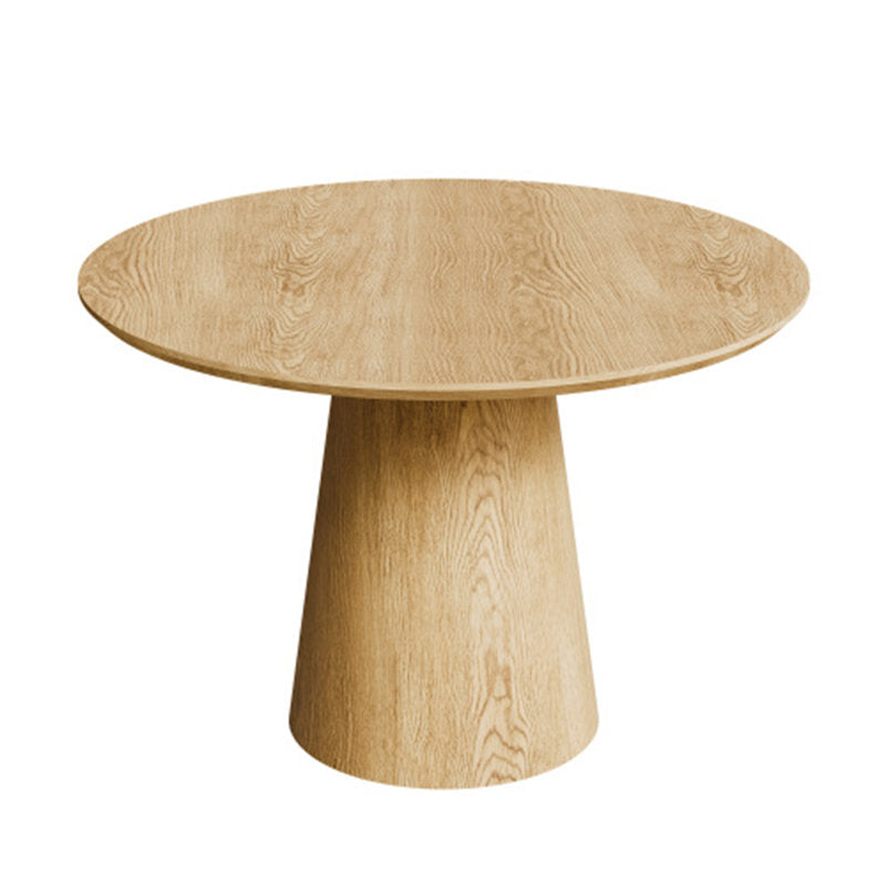 Table de salle à manger ronde Makai avec piètement en bois marron 