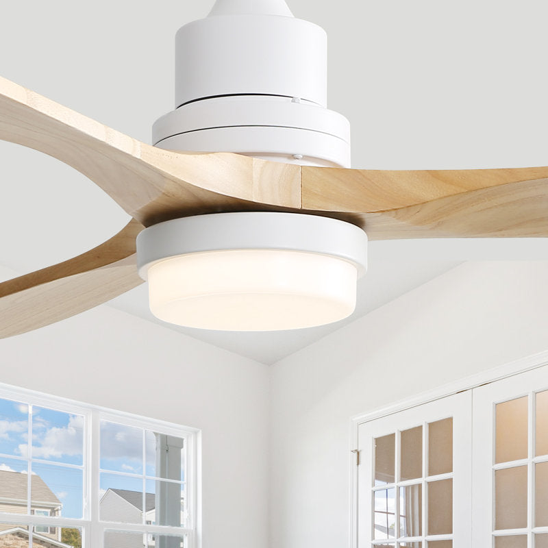 Kemp 52" 3 - Blade LED Modern Classic Ceiling Fan with Remote Control and Light Kit Included