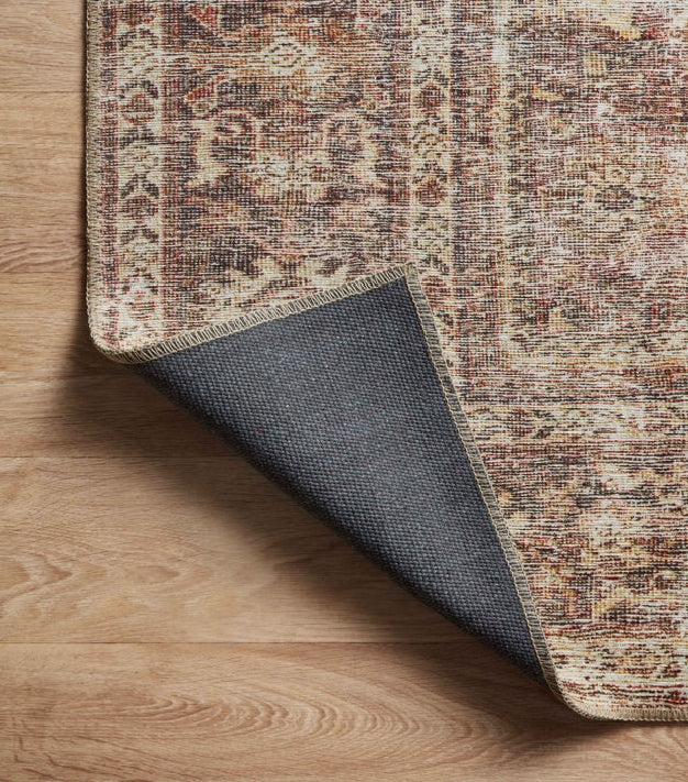 Burgundy/antique Georgia Runner Rug 2'6 x9'6