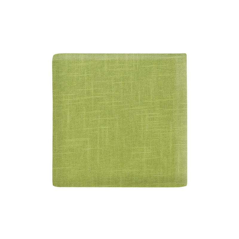 Pouf d'appoint carré Nahja 16" en mélange de coton chartreuse vif