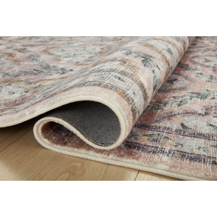 Tapis Rifle Paper Co. x Loloi Courtyard Blush 229 cm x 290 cm